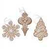 RAZ - White Icing  Gingerbread Ornaments - Set of 3