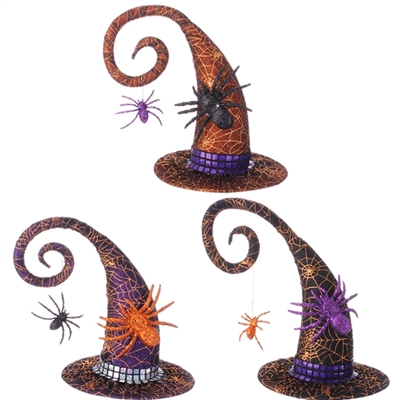 Witches Hat With Spiders - Table Top Decor
