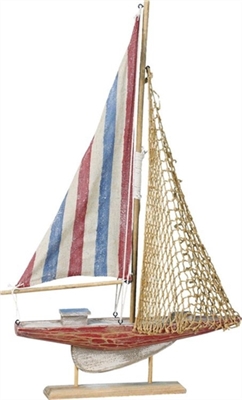 Wood Sail Boat - Fabric Sails