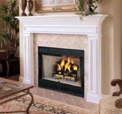 Comfort Flame Wood Fireplace Blackstone