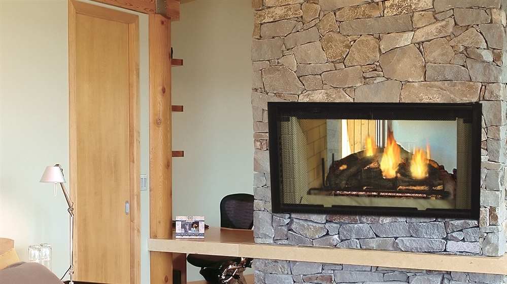 Majestic Wood Fireplace Designer See-Through 36"