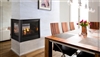Majestic Direct Vent Gas Peninsula Fireplace Pier