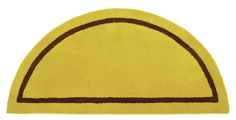 Minuteman Half Round Rug, Mustard