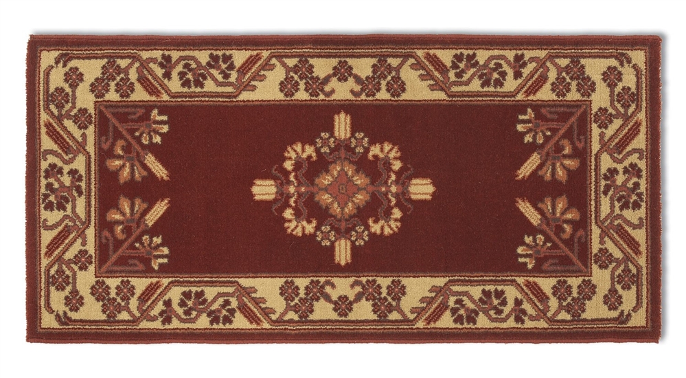 Minuteman Jardin Rectangular Rug, Vermillion