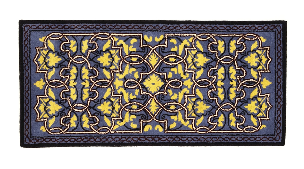 Minuteman Tabriz Rectangular Rug, Blue and Gold