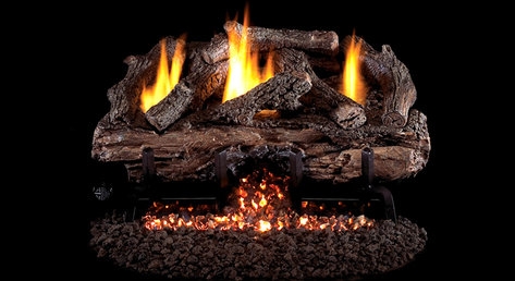 Peterson Real Fyre Vent Free Gas Log Set Charred Aged Split Oak