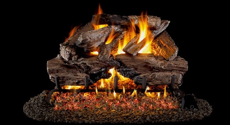 Peterson Real Fyre Vented Gas Log Set Charred Cedar