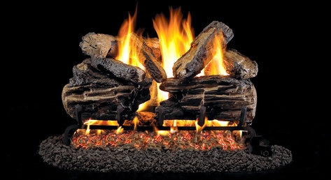 Peterson Real Fyre Vented Gas Log Set Charred Split