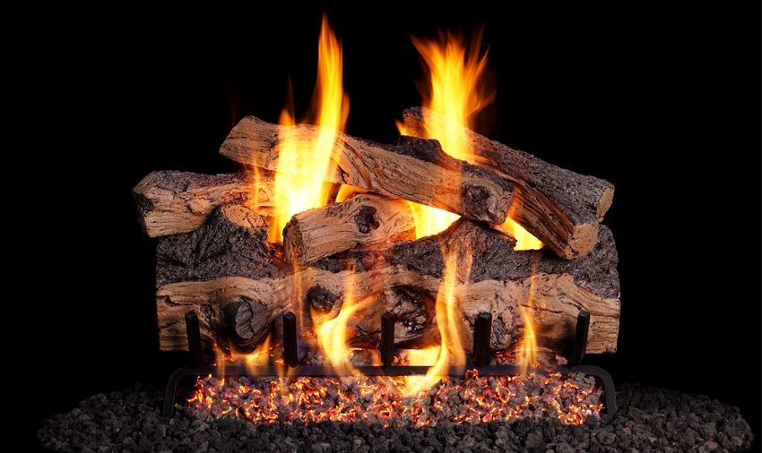 Peterson Real Fyre Outdoor Gas Log Set Gnarled Split Oak