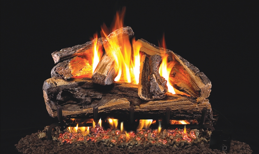 Peterson Real Fyre Outdoor Gas Log Set Rugged Split Oak