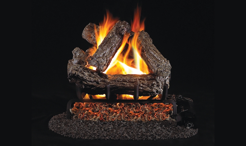 Peterson Real Fyre Outdoor Gas Log Set Rustic Oak