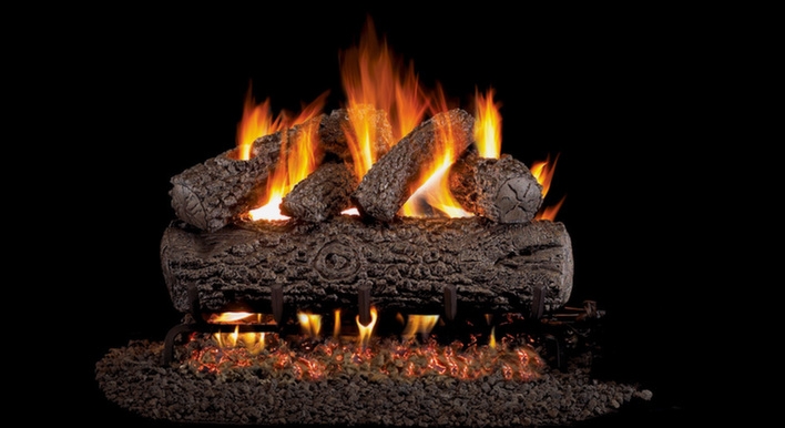 Peterson Real Fyre Vented Gas Log Set Post Oak