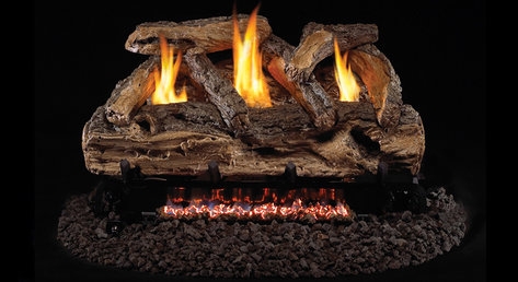 Peterson Real Fyre Vent Free Gas Log Set Split Oak See-Thru