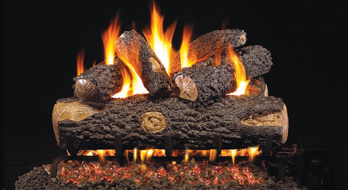 Peterson Real Fyre Vented Gas Log Set Woodland Oak