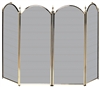 Uniflame Specialty Line 4 Fold Polished Brass Fireplace Screen