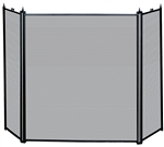 Uniflame Specialty Line 3 Fold Black Fireplace Screen