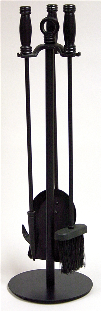 Uniflame Black Wrought Iron 4 Piece Fireset