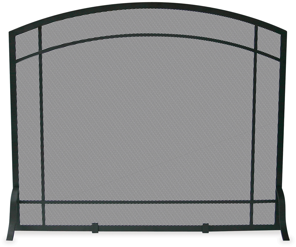 Uniflame Single Panel Black Mission Fireplace Screen