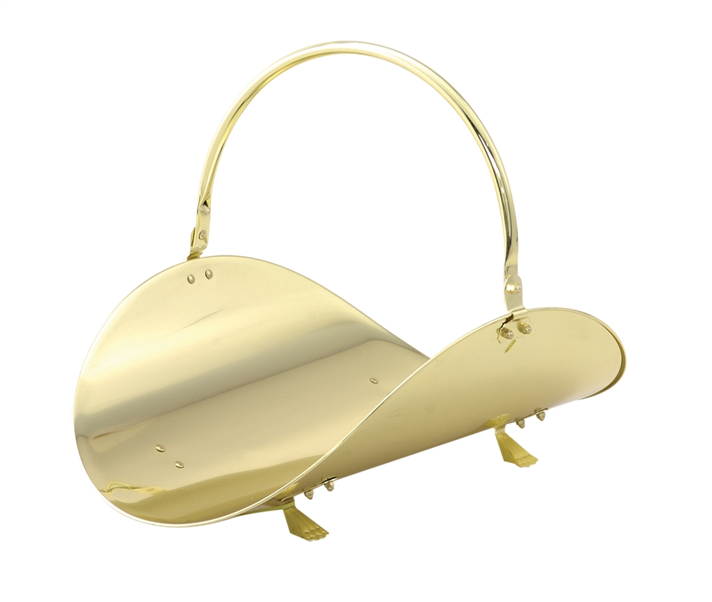 Uniflame Polished Brass 19 Inch Woodbasket