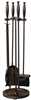 Uniflame Bronze 5 Piece Fireset with Cylinder Handles