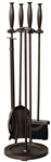 Uniflame Bronze 5 Piece Fireset with Cylinder Handles