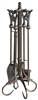 Uniflame Venetian Bronze 5 Piece Fireset with Heavy Crook Handles