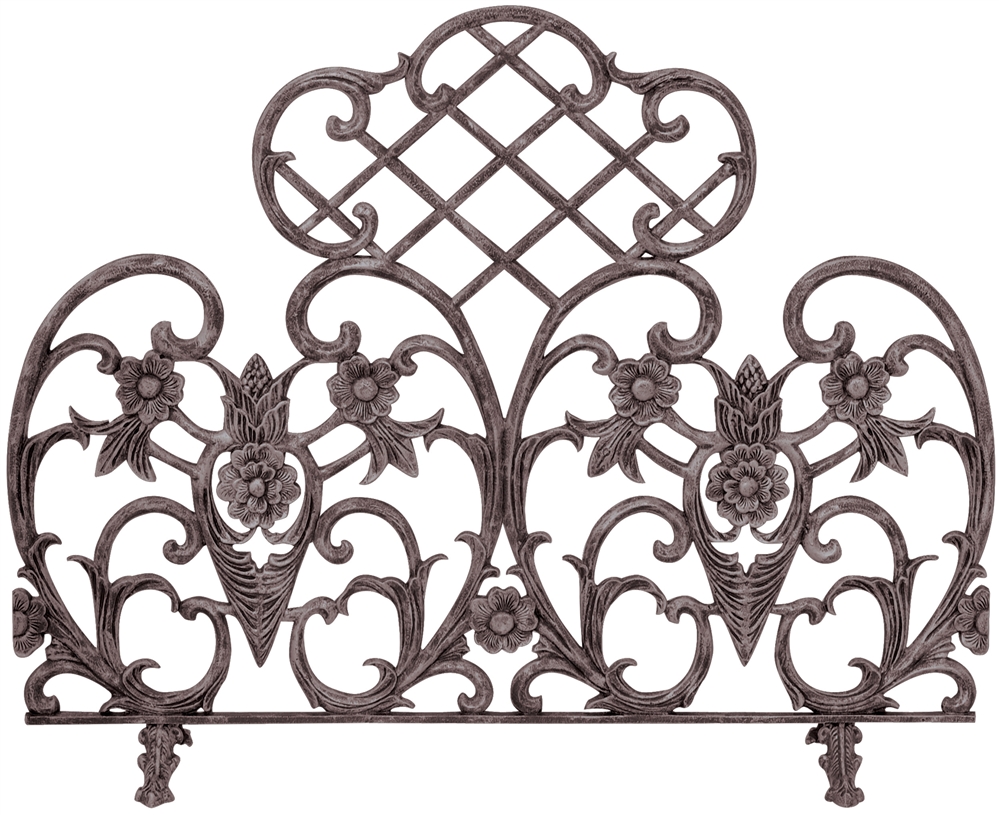 Uniflame Single Panel Bronze Cast Aluminum Fireplace Screen