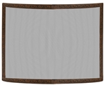 Uniflame Single Panel Antique Copper Patina Embossed Curved Fireplace Screen