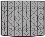 Uniflame Black Curved Ornate Fireplace Screen