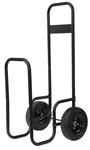 Uniflame Large Black Log Rack with Oversized Wheels