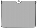 Uniflame Single Panel Black Curved Sparkguard