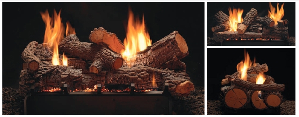 White Mountain Hearth by Empire Vent Free Multi-Sided Gas Log Set Rock Creek