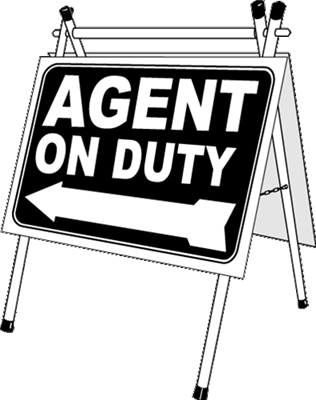 PVC Agent on Duty A-Frame - Black