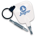 Reversible Key Tag Pocket Screwdriver with Optional Key Ring
