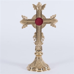 ORNATE CROSS SHAPED RELIQUARY - 12 1/2"