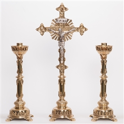 18-1/2" SMOOTH STEM ALTAR CANDLESTICKS