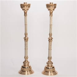 CCG-109M  46 1/2"  MARBLE STEM ALTAR CANDLESTICKS