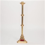 CCG-121PAS   TRADITIONAL BRASS ALTAR PASCHAL CANDLE STICK