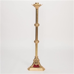 CCG-121PAS   TRADITIONAL BRASS ALTAR PASCHAL CANDLE STICK