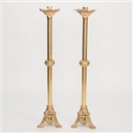 CCG-121TALL   TRADITIONAL BRASS ALTAR CANDLE STICK