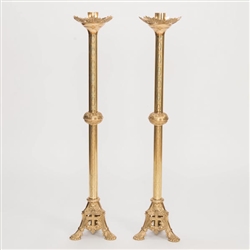 CCG-121TALL   TRADITIONAL BRASS ALTAR CANDLE STICK