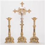 CCG-133 BRASS BAROQUE ALTAR CANDLESTICK