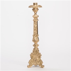 ORNATE BRASS ALTAR CANDLESTICK