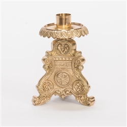 CCG-152-8 ORNATE 8" BRASS ALTAR CANDLESTICK