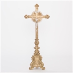 CCG-152AC ORNATE BRASS 26" ALTAR CROSS