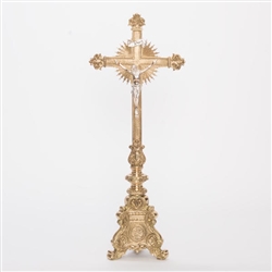 CCG-152AC ORNATE BRASS 26" ALTAR CROSS