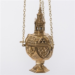 BRASS  OPEN STEEPLE CENSER