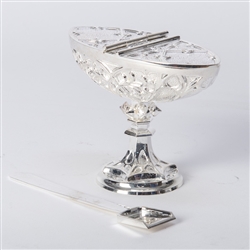 CCG-22S Silver Church Service Incense Boat and Spoon