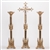 Traditional Ornate Gothic Candlesticks,
 
 All brass, polished & lacquered, 25" tall,