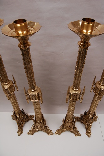 H-110 Gothic and Marble Candlesticks 40